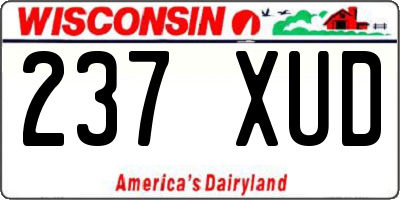 WI license plate 237XUD