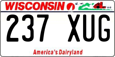WI license plate 237XUG