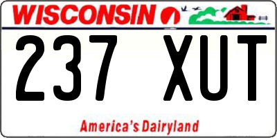 WI license plate 237XUT