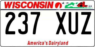 WI license plate 237XUZ