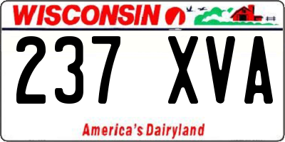 WI license plate 237XVA
