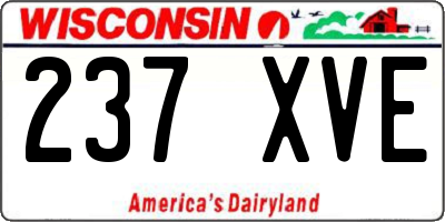 WI license plate 237XVE