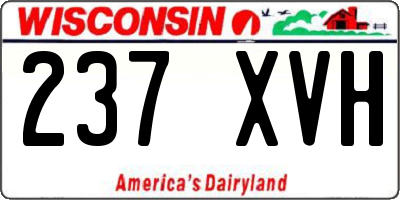 WI license plate 237XVH