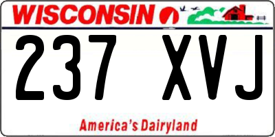WI license plate 237XVJ