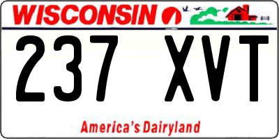 WI license plate 237XVT