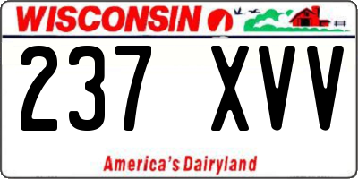 WI license plate 237XVV
