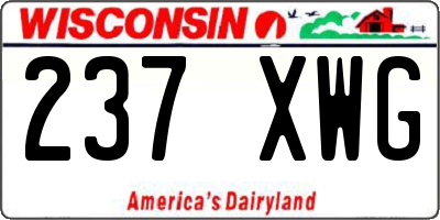 WI license plate 237XWG