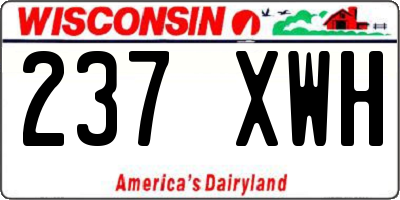 WI license plate 237XWH