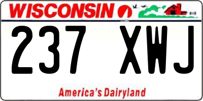 WI license plate 237XWJ