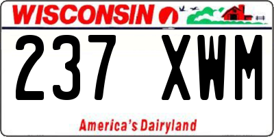 WI license plate 237XWM
