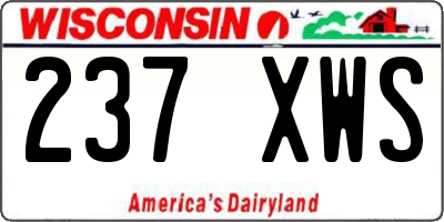 WI license plate 237XWS