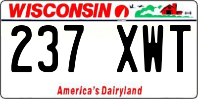 WI license plate 237XWT