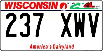 WI license plate 237XWV