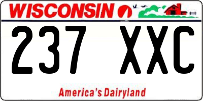 WI license plate 237XXC