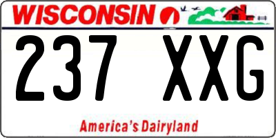 WI license plate 237XXG