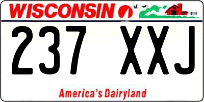 WI license plate 237XXJ