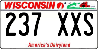 WI license plate 237XXS