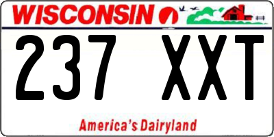 WI license plate 237XXT