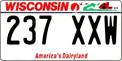 WI license plate 237XXW