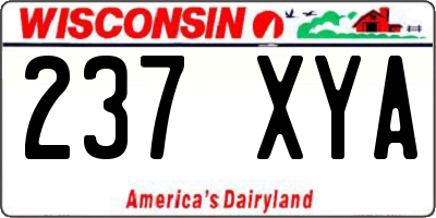 WI license plate 237XYA
