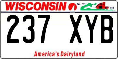 WI license plate 237XYB