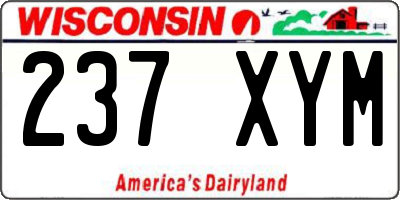 WI license plate 237XYM