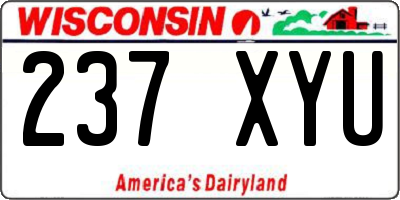 WI license plate 237XYU