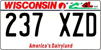 WI license plate 237XZD