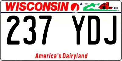 WI license plate 237YDJ