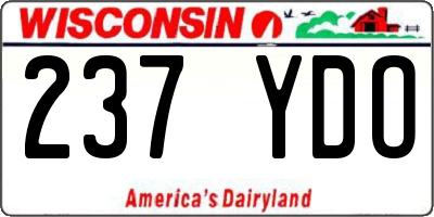 WI license plate 237YDO