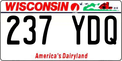 WI license plate 237YDQ