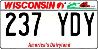WI license plate 237YDY