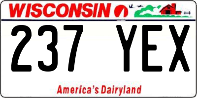 WI license plate 237YEX
