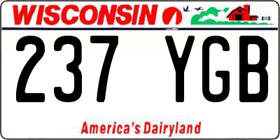 WI license plate 237YGB