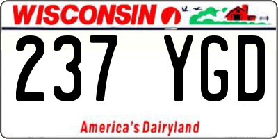 WI license plate 237YGD