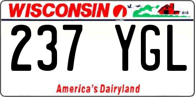 WI license plate 237YGL