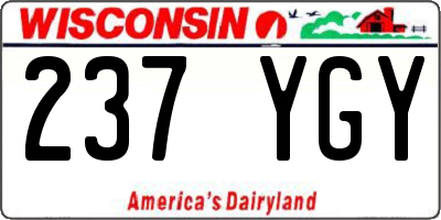 WI license plate 237YGY