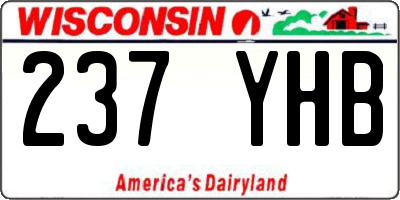 WI license plate 237YHB