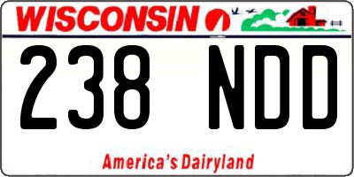WI license plate 238NDD