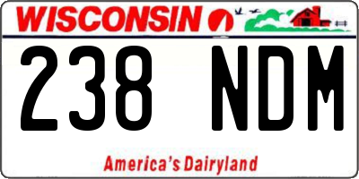 WI license plate 238NDM