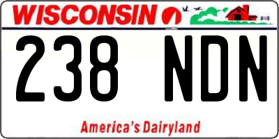 WI license plate 238NDN