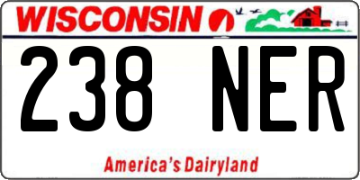 WI license plate 238NER