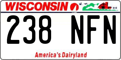 WI license plate 238NFN