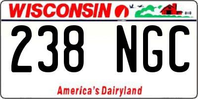 WI license plate 238NGC