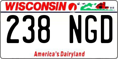 WI license plate 238NGD