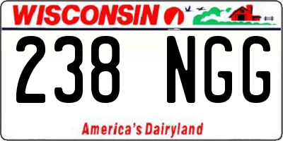 WI license plate 238NGG