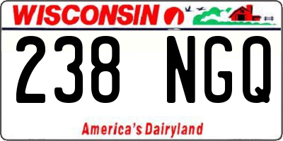 WI license plate 238NGQ