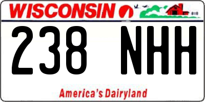 WI license plate 238NHH