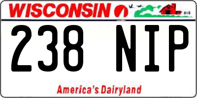 WI license plate 238NIP