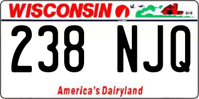 WI license plate 238NJQ